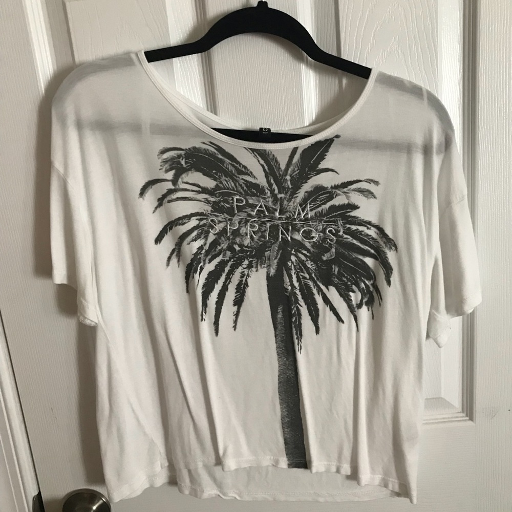 H&M Palm Cropped Tee